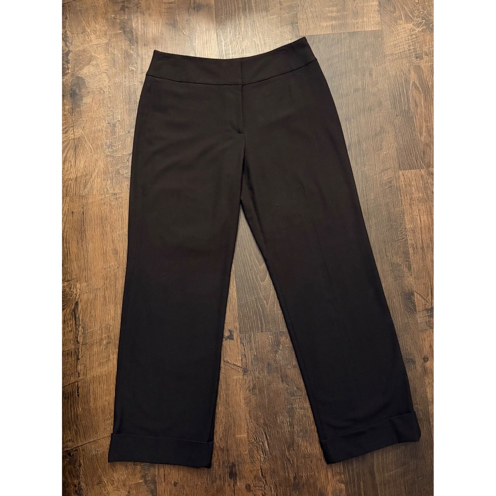 RAG Chocolate Brown Cuffed Straight Leg Dress Pants E1013 Size 12